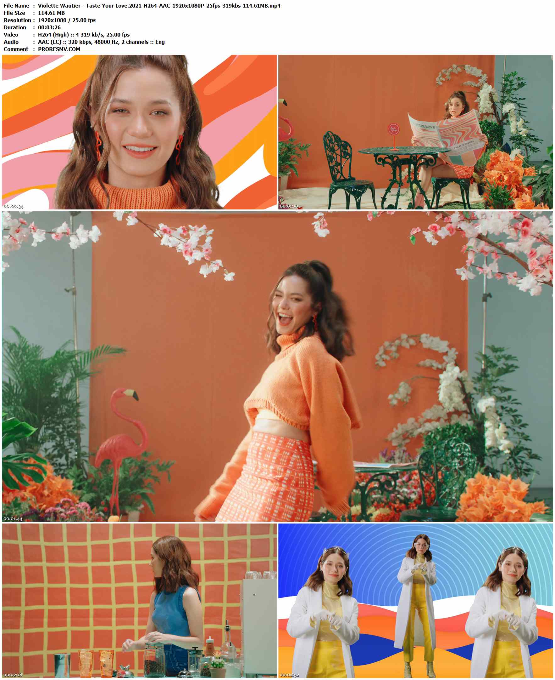 Violette Wautier - Taste Your Love.2021-H264-AAC-1920x1080P-25fps-319kbs-114.61MB官方MV_高清MV